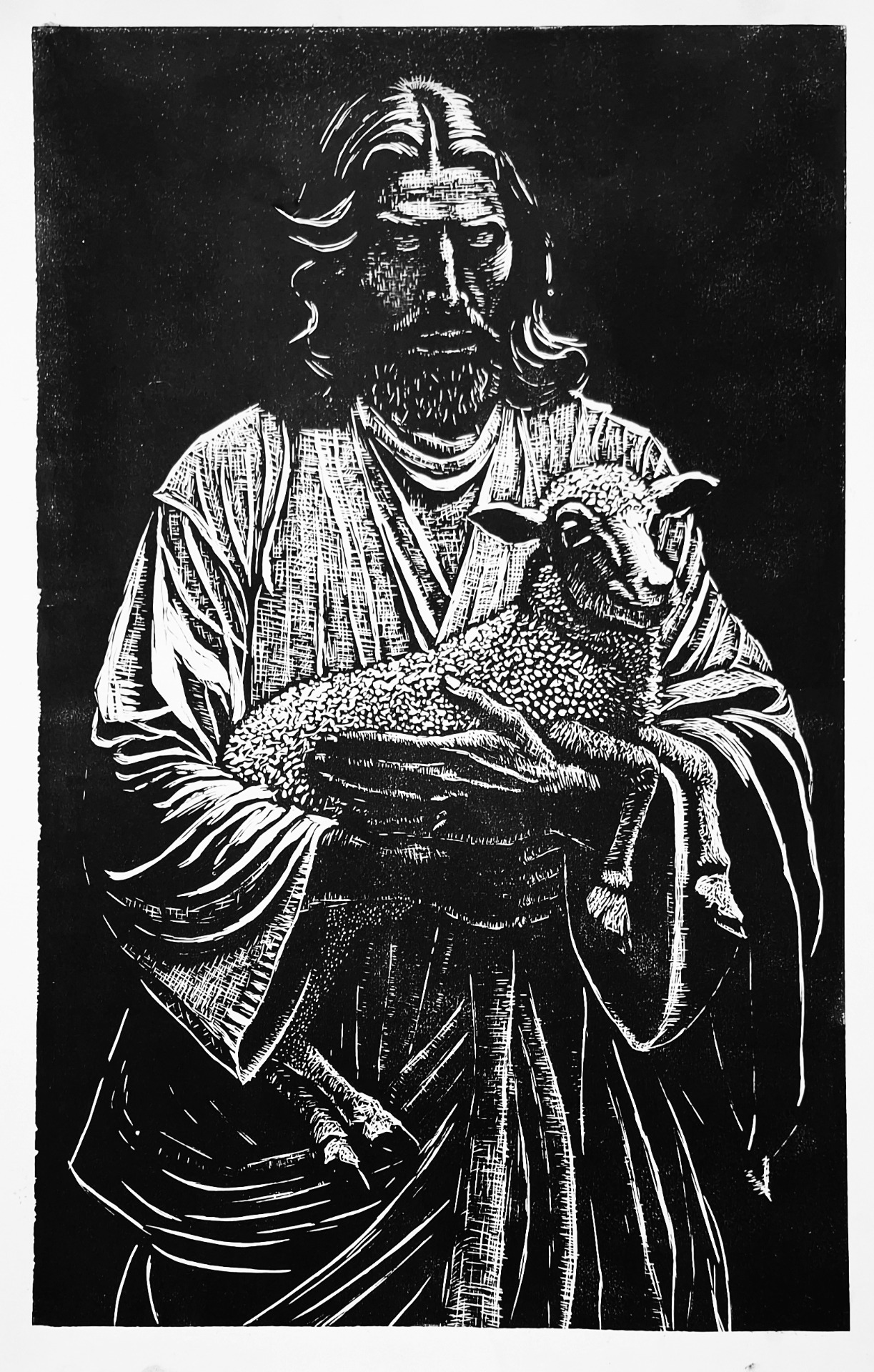 Agnus dei - linosnitt